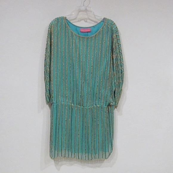 Pookie & Sebastian Dolman Sleeve Sequin Dress Size Small VGUC - Picture 1 of 4